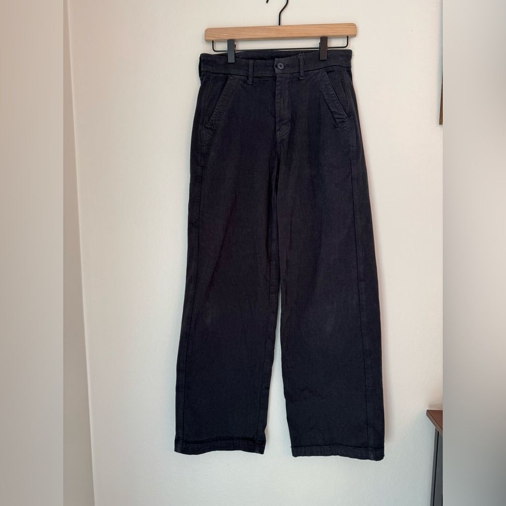 American Eagle Black Wide-Leg Skater Jeans - Size 4 SHORT